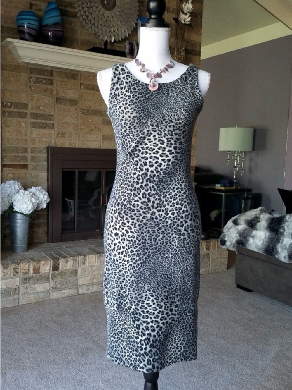 ZARA Animal Print Sweater Dress - from Spain Small